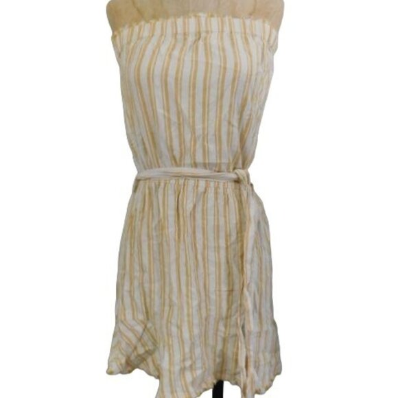 Cloth & Stone Size XS Striped Tie Belt Strapless Boho Dress - Picture 1 of 3